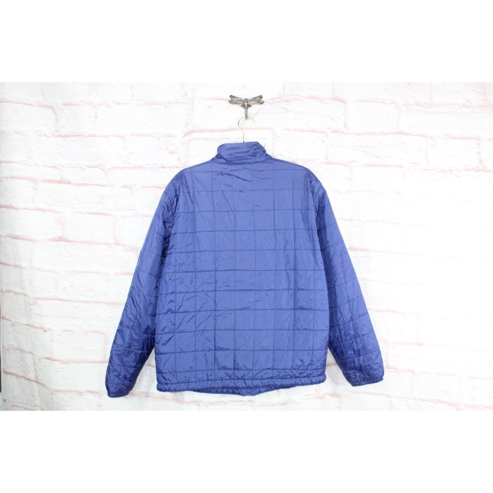 LL Bean Classic Blue Nylon Insulated Water-Resistant Full Zip Jacket M Reg - Picture 9 of 10